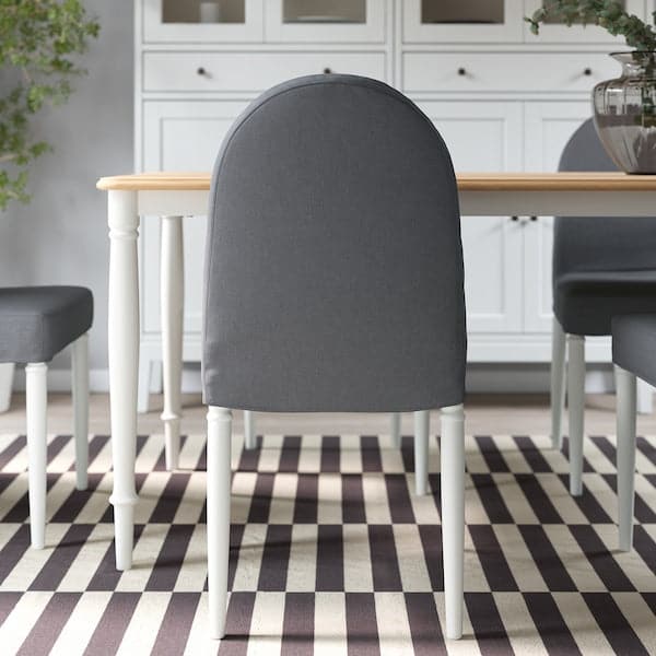 Ikea DANDERYD Chair, white / Vissle grey ,