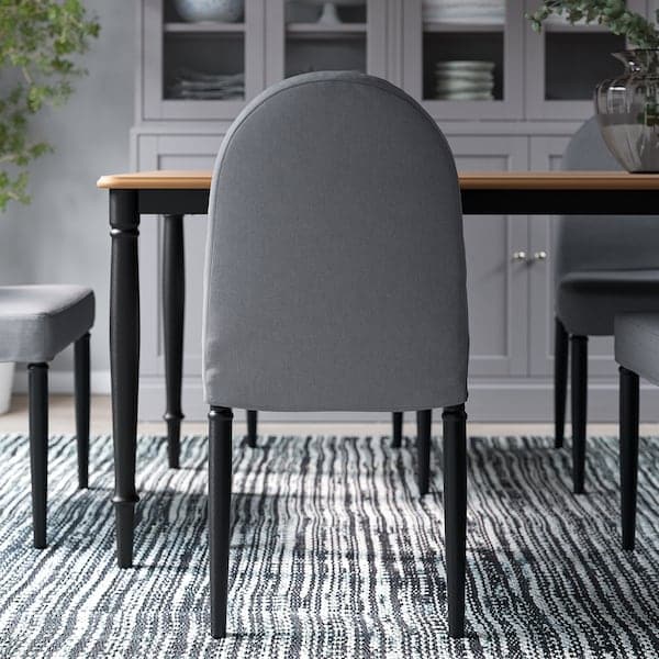 Ikea DANDERYD Chair, black / Vissle grey ,