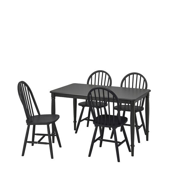 Ikea DANDERYD / SKOGSTA - Table and 4 chairs, black/black,130 cm