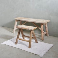 ODILON Natural stool H 36 x W 43 x D 23 cm - best price from Maltashopper.com CS656019