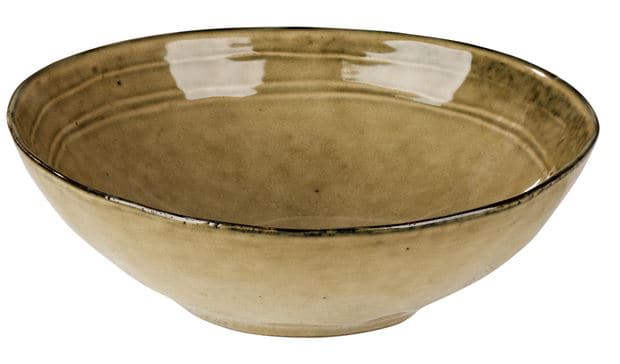 Casa EARTH SAND Deep plate light brown H 6.4 cm - Ø 20 cm