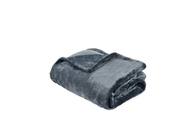 FLANNEL Gray plaid W 130 x L 160 cm - best price from Maltashopper.com CS672406