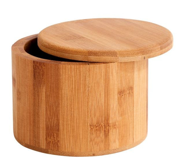 BAMBOO Natural herb pot storage box, H 9 cm - Ø 12 cm