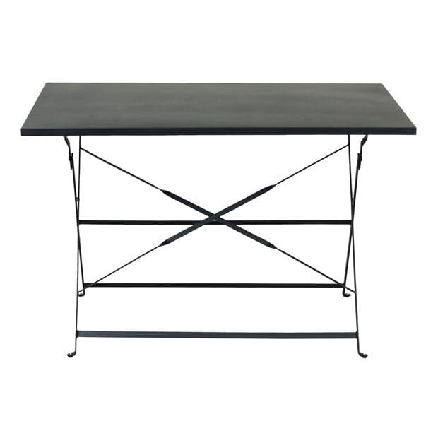 IMPERIAL Black rectangular folding table H 71 x W 70 x L 110 cm