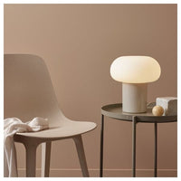 DEJSA Table lamp - beige/white opaline glass 28 cm - best price from Maltashopper.com 90404983