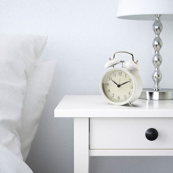 DEKAD - Alarm clock, low-voltage/white, 10 cm - best price from Maltashopper.com 70540482