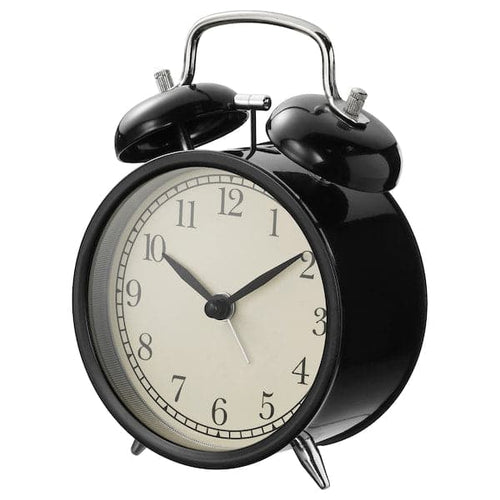 DEKAD - Alarm clock, black, 10 cm