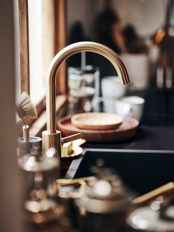 Ikea DELSJÖN Mixer - brass color ,