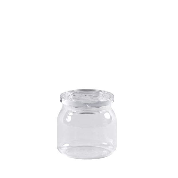 CRYSTAL Food container with transparent lid H 10 cm - Ø 9.1 cm - best price from Maltashopper.com CS660205