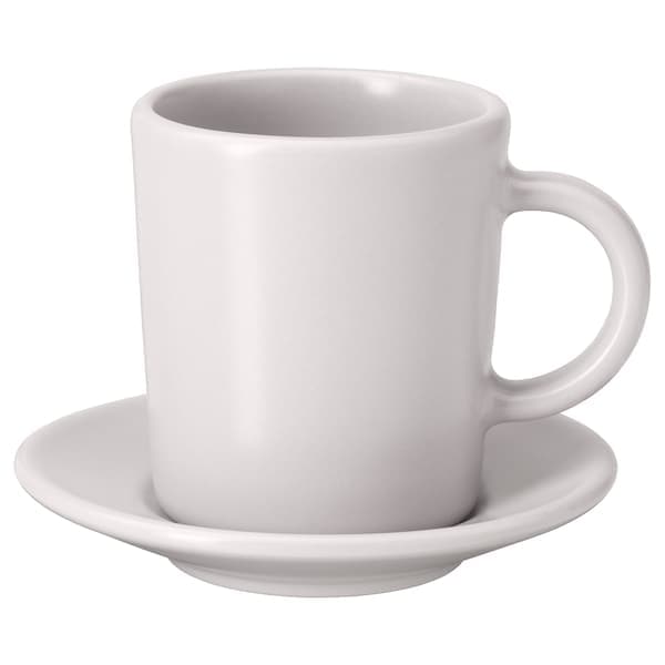 DINERA - Espresso cup and saucer, beige, 9 cl