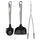 DIREKT 3-piece kitchen utensil set, black/stainless steel