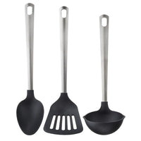 DIREKT - 3-piece kitchen utensil set, black/stainless steel - best price from Maltashopper.com 50137581