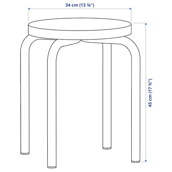 DOMSTEN - Stool, orange/pine - best price from Maltashopper.com 30555159