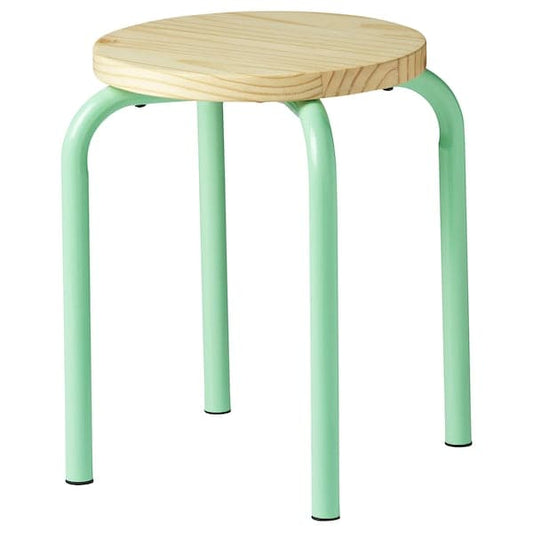 DOMSTEN - Stool, light green/pine - best price from Maltashopper.com 90555161