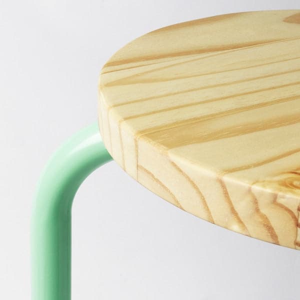 DOMSTEN - Stool, light green/pine - best price from Maltashopper.com 90555161