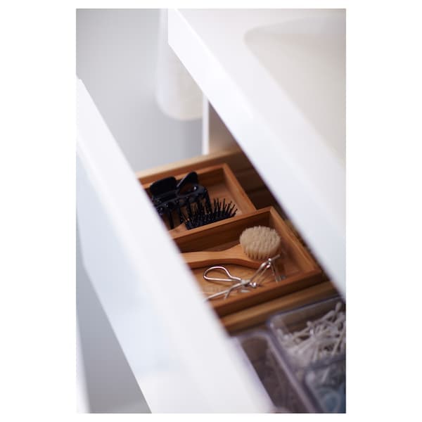 DRAGAN - 4-piece bathroom set, bamboo - Premium Storage & Organization from Ikea - Just €22.99! Shop now at Maltashopper.com