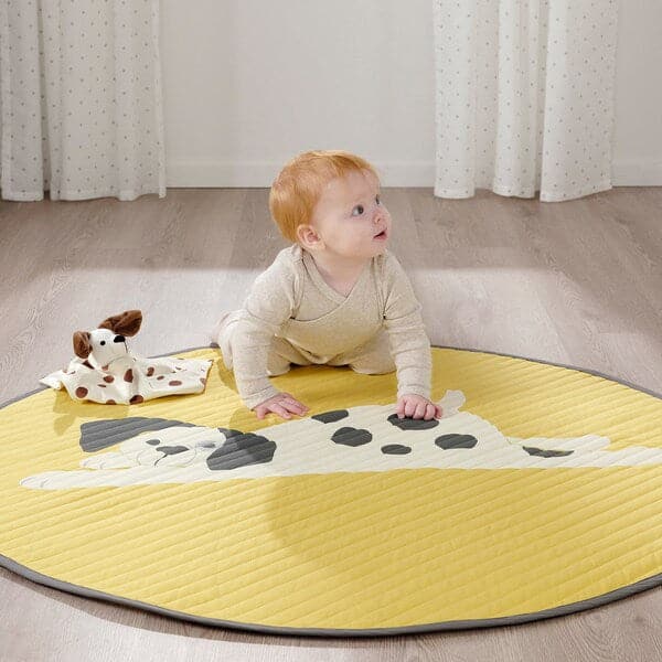 DRÖMSLOTT - Comfort blanket with soft toy, puppy-shaped white/brown, 30x30 cm - best price from Maltashopper.com 60526392