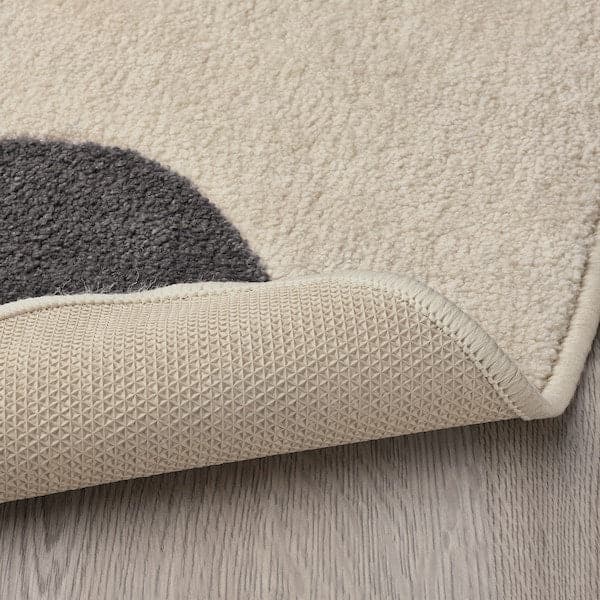 DRÖMSLOTT - Rug, dog-shaped off-white/grey, 66x110 cm - best price from Maltashopper.com 30526379