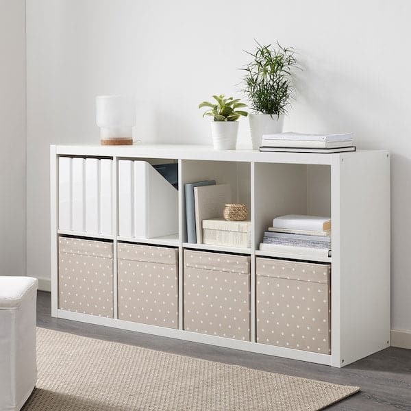 DRÖNA Container - beige/a pois 33x38x33 cm , 33x38x33 cm - best price from Maltashopper.com 90399217