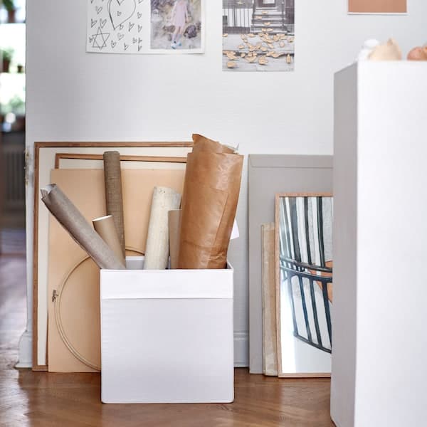 DRÖNA - Box, white, 33x38x33 cm - best price from Maltashopper.com 40217955