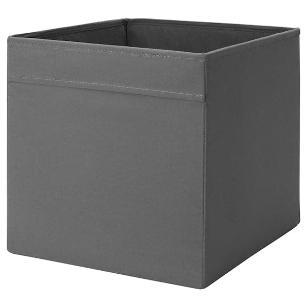 DRÖNA - Box, dark grey, 33x38x33 cm - best price from Maltashopper.com 10443974