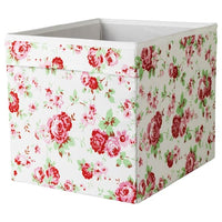 DRÖNA - Box, floral patterned, 33x38x33 cm - best price from Maltashopper.com 20217956