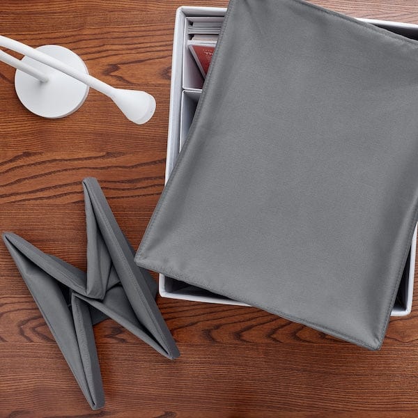 Ikea DRÖNA - Lid, dark grey textile, 39x34 cm