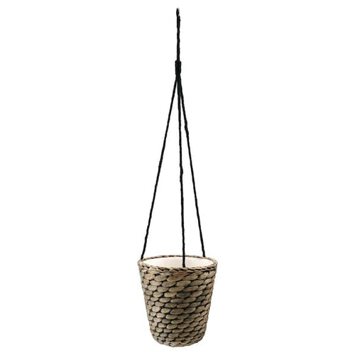 DRUVFLÄDER hanging planter, water hyacinth/grey, 14 cm
