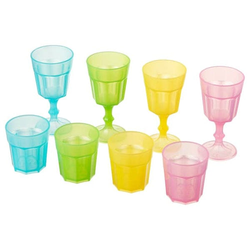DUKTIG glass, multicolour, 8 pack