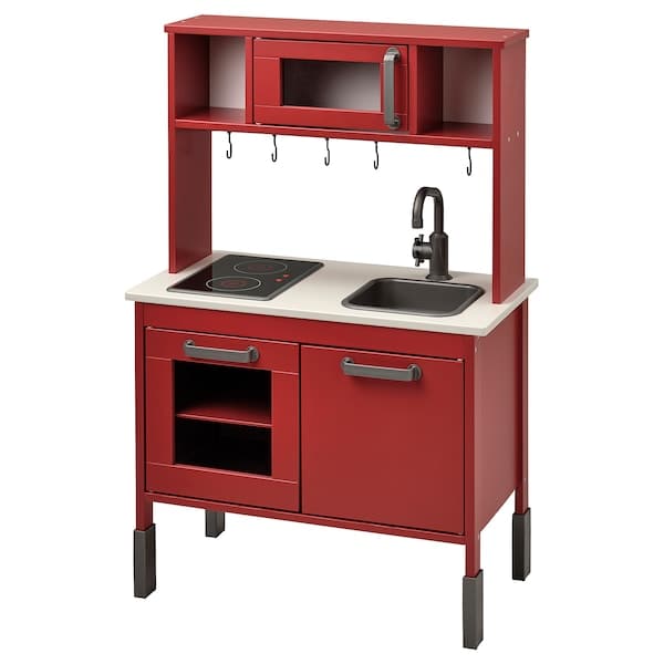 DUKTIG - Play kitchen, red, 72x40x109 cm - best price from Maltashopper.com 80557740