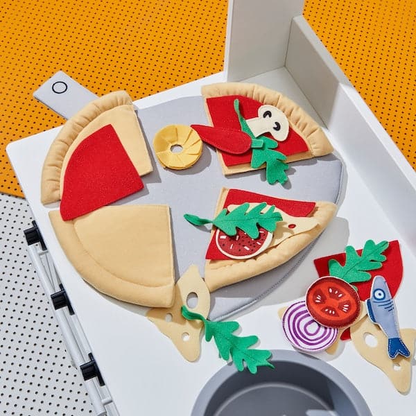DUKTIG - 24-piece pizza set, pizza/multicolour - best price from Maltashopper.com 10423594