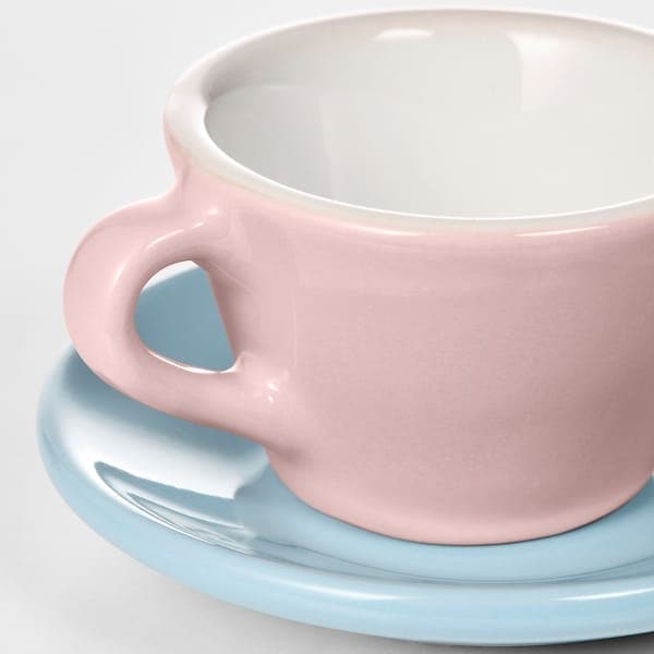 Ikea DUKTIG - 8-piece cup/saucer playset, mixed colours