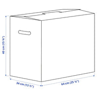 DUNDERGUBBE - Moving box, brown, 64x34x40 cm/80 l - best price from Maltashopper.com 40534562