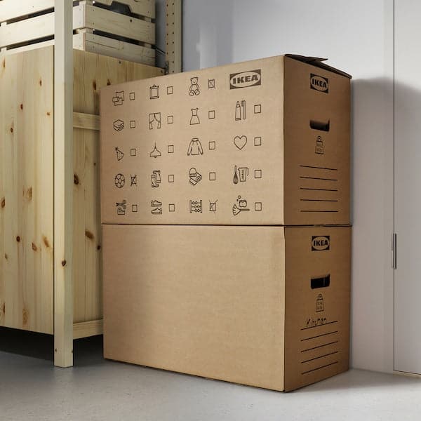 DUNDERGUBBE - Moving box, brown, 64x34x40 cm/80 l - best price from Maltashopper.com 40534562