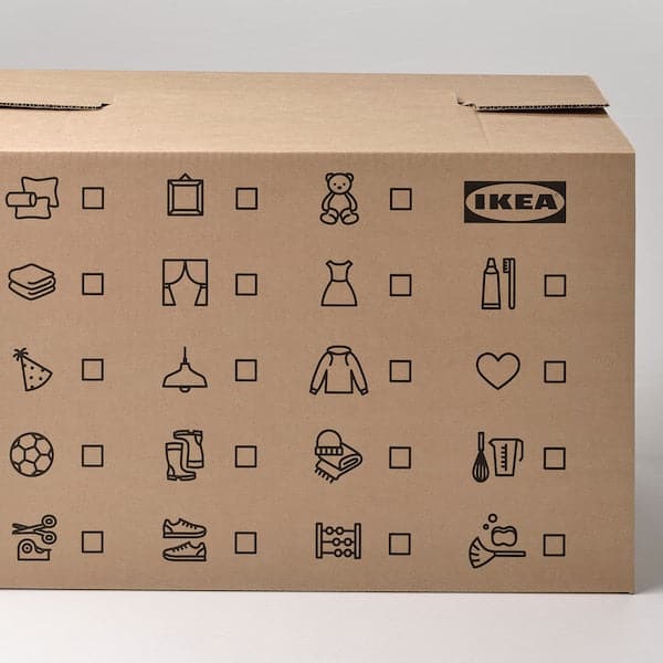 DUNDERGUBBE - Moving box, brown, 64x34x40 cm/80 l - best price from Maltashopper.com 40534562