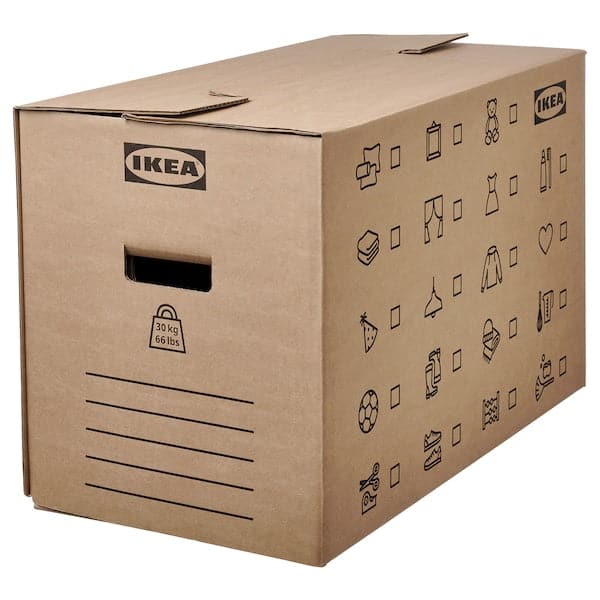 DUNDERGUBBE - Moving box, brown, 64x34x40 cm/80 l - best price from Maltashopper.com 40534562