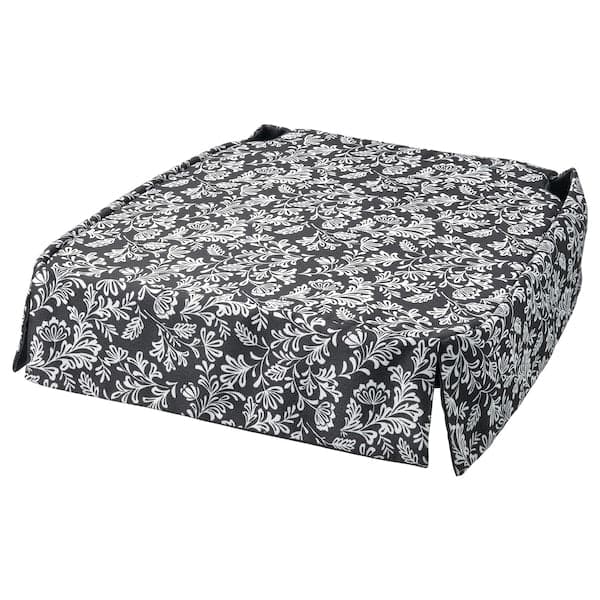 DVÄRGDUNÖRT - Chair cushion, grey/white, 42/35x42x4 cm - best price from Maltashopper.com 30548852