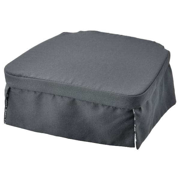 DVÄRGDUNÖRT - Chair cushion, grey/white, 42/35x42x4 cm - best price from Maltashopper.com 30548852