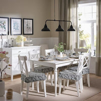 DVÄRGDUNÖRT - Chair cushion, grey/white, 42/35x42x4 cm - best price from Maltashopper.com 30548852