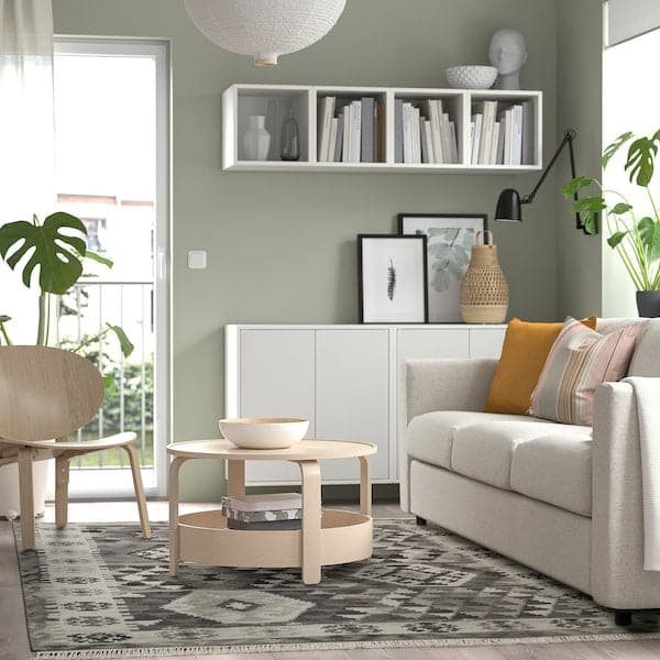 DVÄRGVETEN - Carpet, black/white, , 170x240 cm - best price from Maltashopper.com 20570754