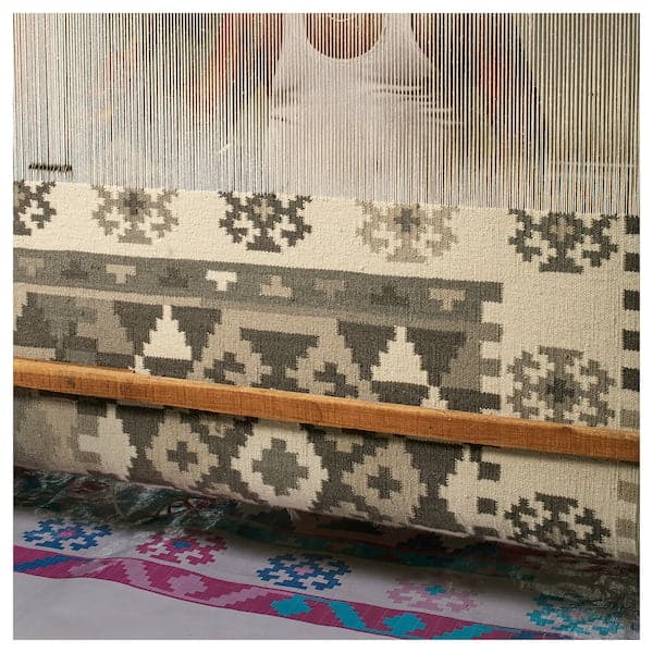 Ikea DVÄRGVETEN - Carpet, black/white, , 170x240 cm