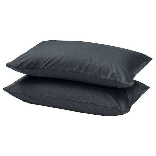 DVALA - Pillowcase, black, 50x80 cm - best price from Maltashopper.com 60357247