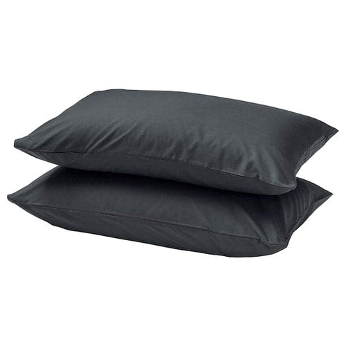 DVALA - Pillowcase, black, 50x80 cm