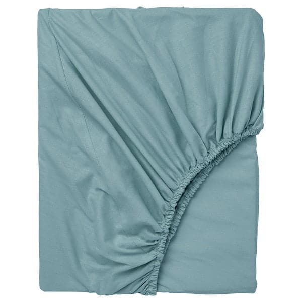 Ikea DVALA Sheet with corners - light blue 80x200 cm ,