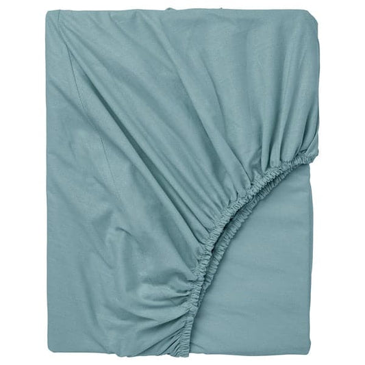 Ikea DVALA Sheet with corners - light blue 80x200 cm ,