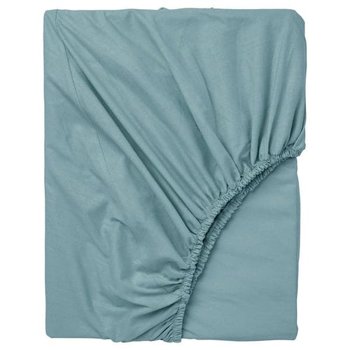 DVALA fitted sheet, light blue, 200x80 cm