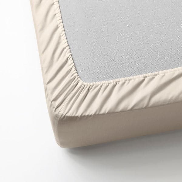 DVALA Sheet with corners - beige 160x200 cm , 160x200 cm - best price from Maltashopper.com 50357163