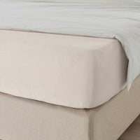 DVALA Sheet with corners - beige 140x200 cm , 140x200 cm - best price from Maltashopper.com 30357159