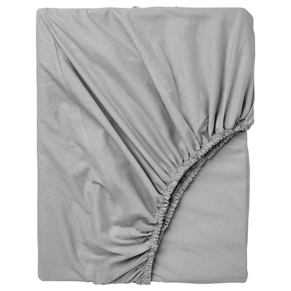 DVALA Sheet with corners - light grey 160x200 cm - best price from Maltashopper.com 40482450