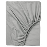 DVALA fitted sheet, light grey, 160x200 cm